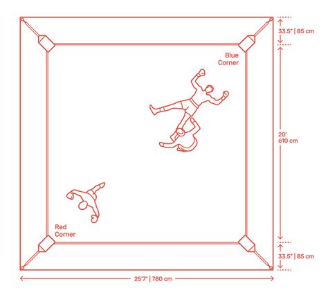 average boxing ring size|court dimension of boxing.